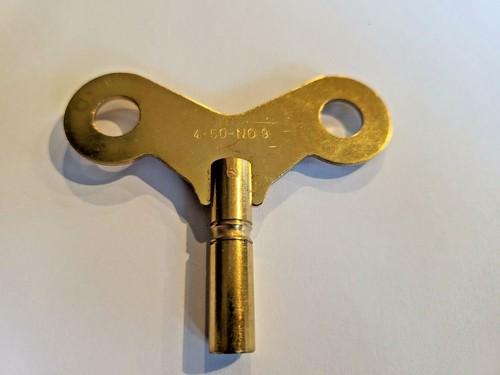 Solid brass large clock key - clock,